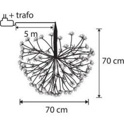 Luca Lighting Figuras navideñas led blanco cálido h70xb70xl70cm