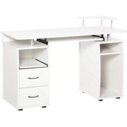 Homcom Mesa de ordenador 120x55x85 cm blanco