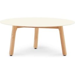 Defora Home Mesa baja redonda teca y aluminio mocca 80cm