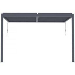 Habitat & Jardin Pérgola bioclimática antracita 300 x 400 x 260 cm