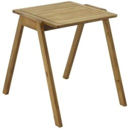 Oviala Mesa cuadrada de jardín en madera de eucalipto