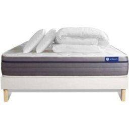 Actisom Pack colchón blanco látex y espuma viscoelástica 140 x 190