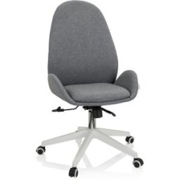 hjh OFFICE Silla home office tela gris
