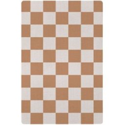 Decochic Alfombra de juego infantil cuadros marrón 118x180cm