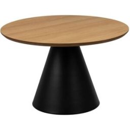 Drawer Mesa de centro redonda de madera ø65cm - madera ligera y negra