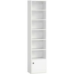 Homcom Estantería para libros 40x30x180 cm blanco