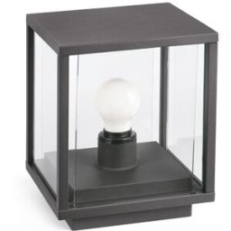 FARO BARCELONA Lámpara de sobremuro o suelo aluminio gris oscuro 20x20x22 cm