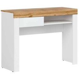 Petits meubles Consola escritorio 1 cajón blanca tableros aglomerado laminado blanco