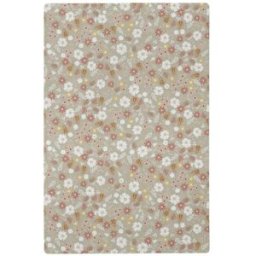 Decochic Alfombra de juego infantil florecitas verde 85x130cm