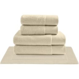 Sensei Maison Juego de toallas 5 piezas con alfombrilla beige cuerda