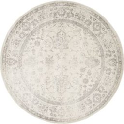 Safavieh Alfombra vintage de polipropileno blanco/plata, 235 cm