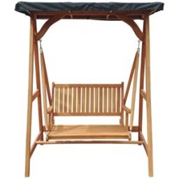 Axi Columpio de jardín de madera de teca con toldo