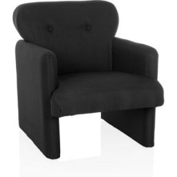 hjh LIVING Sillón de diseño tela negro