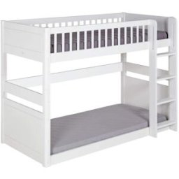 ID Kids Litera evolutiva baja madera maciza y mdf blanco 90x190 cm