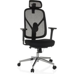 hjh OFFICE Silla de oficina profesional tela / tejido de malla negro