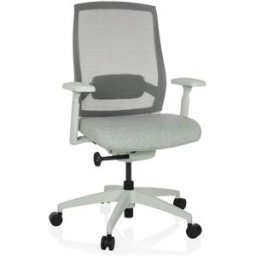 hjh OFFICE Silla de oficina profesional tela / tejido de malla gris escarchado