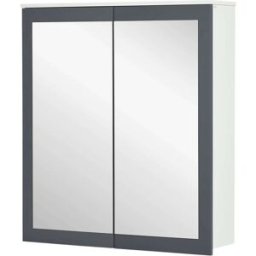 Kleankin Armario con espejo 69x17x75.5 cm blanco