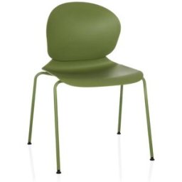 hjh OFFICE Silla de plástico verde