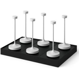 LUMISKY Juego de 6 lámparas de mesa con base blanco h25cm