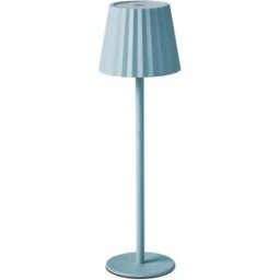 Beliani Lámpara de mesa metal azul claro