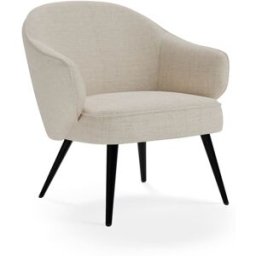 Koketto Home Butaca de diseño curvilineo tapizada en beige con patas negras