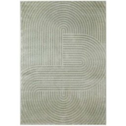 Wecon Home Alfombra con relieve verde salvia diseño orgánico 80x150