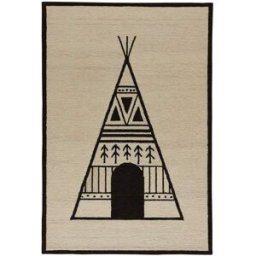 Natur Pur Alfombra infantil tejida a mano - tipi beige multicolor 80x150 cm