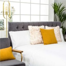 Cotton Artean Juego de sábanas satén algodón egipcio 400 blanco 280x260 Cama 200