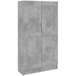 Maison Chic Armario de libros madera gris hormigón 82,5x30,5x150cm
