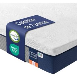 VASAGLE Colchón de matrimonio de espuma viscoelástica con gel de color azul