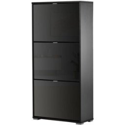 Homcom Armario de zapatos 60x26cx124 cm negro