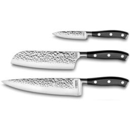 Sabatier Trompette Juego de 3 cuchillos de cocina negro