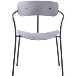 Concept Usine Juego de 4 sillas de diseño gris claro