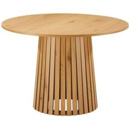 Happy Garden Mesa de comedor redonda de madera de estilo escandinavo 110cm