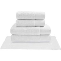 Sensei Maison Juego de toallas 5 piezas con alfombrilla blanco