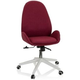 hjh OFFICE Silla home office tela burdeos