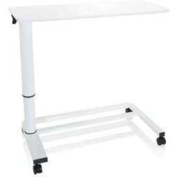 hjh OFFICE Escritorio de pie placa mdf, armazón de acero blanco