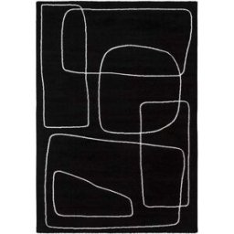Carpet Living Alfombra de decoración en tela negra 160x230cm