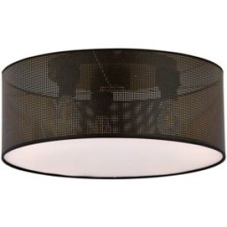 Wonderlamp Plafón de techo estilo moderno con pantalla de metal negro ø50