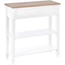 Homcom Mesa de Consola 75.6x27.5x80.5 cm Blanco