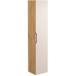 Petits meubles Columna de pared 1 puerta paneles de melamina y mdf beige y madera
