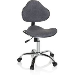 hjh OFFICE Silla giratoria para niños tela gris