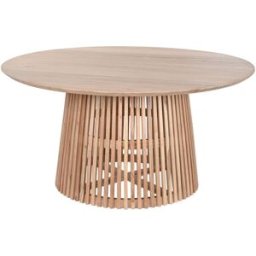 Fijalo Mesa redonda comedor de madera de mindi en natural 150x150x75cm