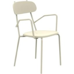 MondoViro Juego de 4 sillones de jardín de metal blanco 53x53 cm 84h