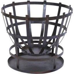 NIYLO Brasero de acero marrón 70x70x60 cm