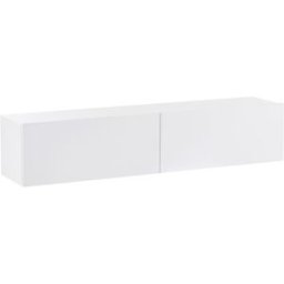 Beliani Mueble tv de pared blanco