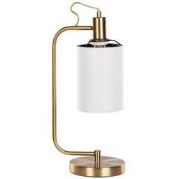 Beliani Lámpara de mesa metal cobrizo