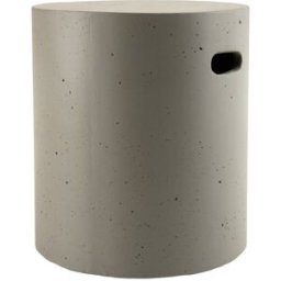 MACABANE Mesa auxiliar de jardín redonda de cemento d40 cm