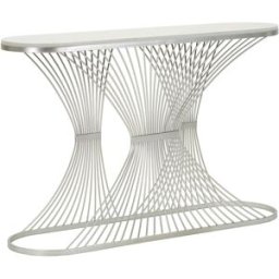 Mauro Ferretti Consola de metal plateado cm 120x35x79