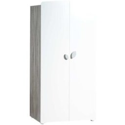 Baby Price Armario de bebé de 2 puertas 175x86x56cm en madera gris